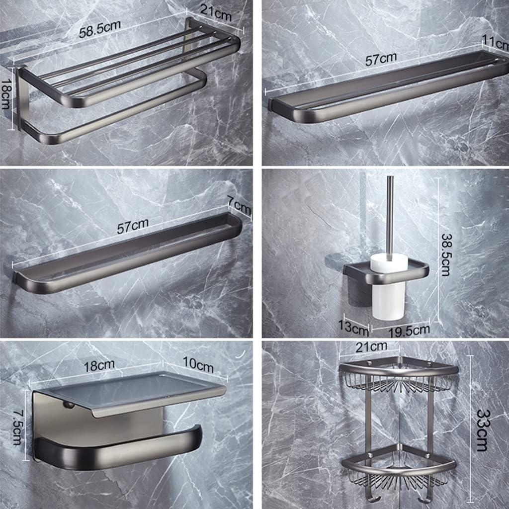 ANNBKA All Copper Grey Bathroom Hardware Set 1