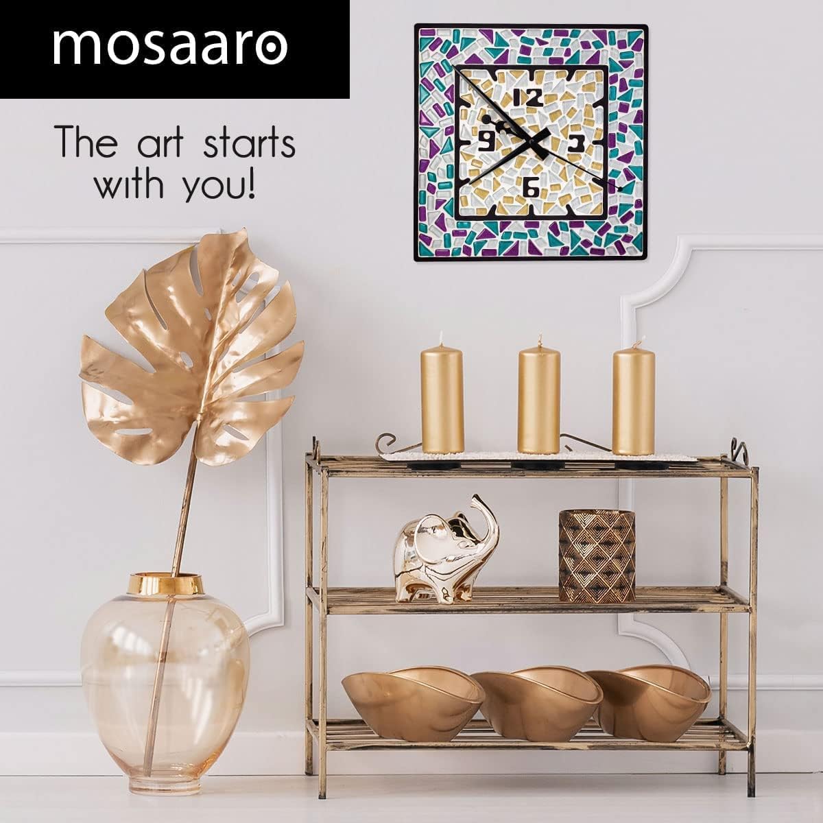 Mosaaro Glass Mosaic Tiles Kit Creative DIY Art for Adults and Teens