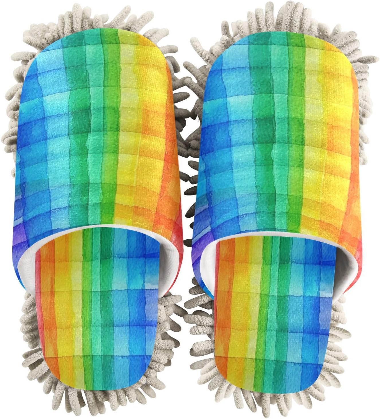 Zhirexin Colorful Stripes Cleaning Slippers