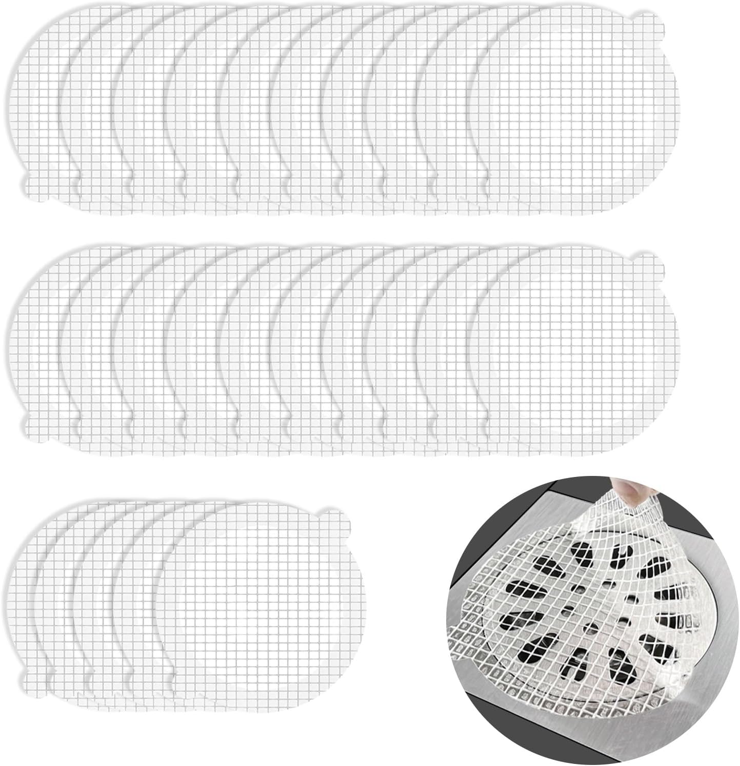 ASTIMESA 25-Pack Disposable Hair Catcher for Shower Drain