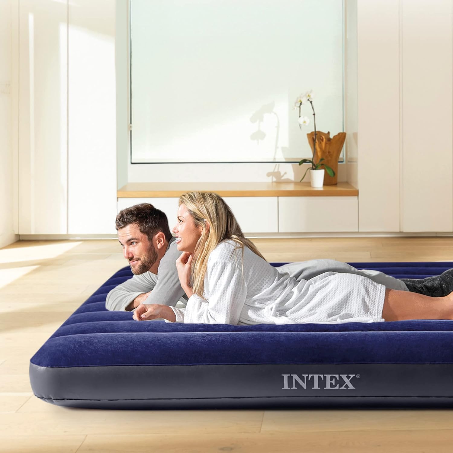 Intex Inflatable Mattress for Two with Cushions and Valve