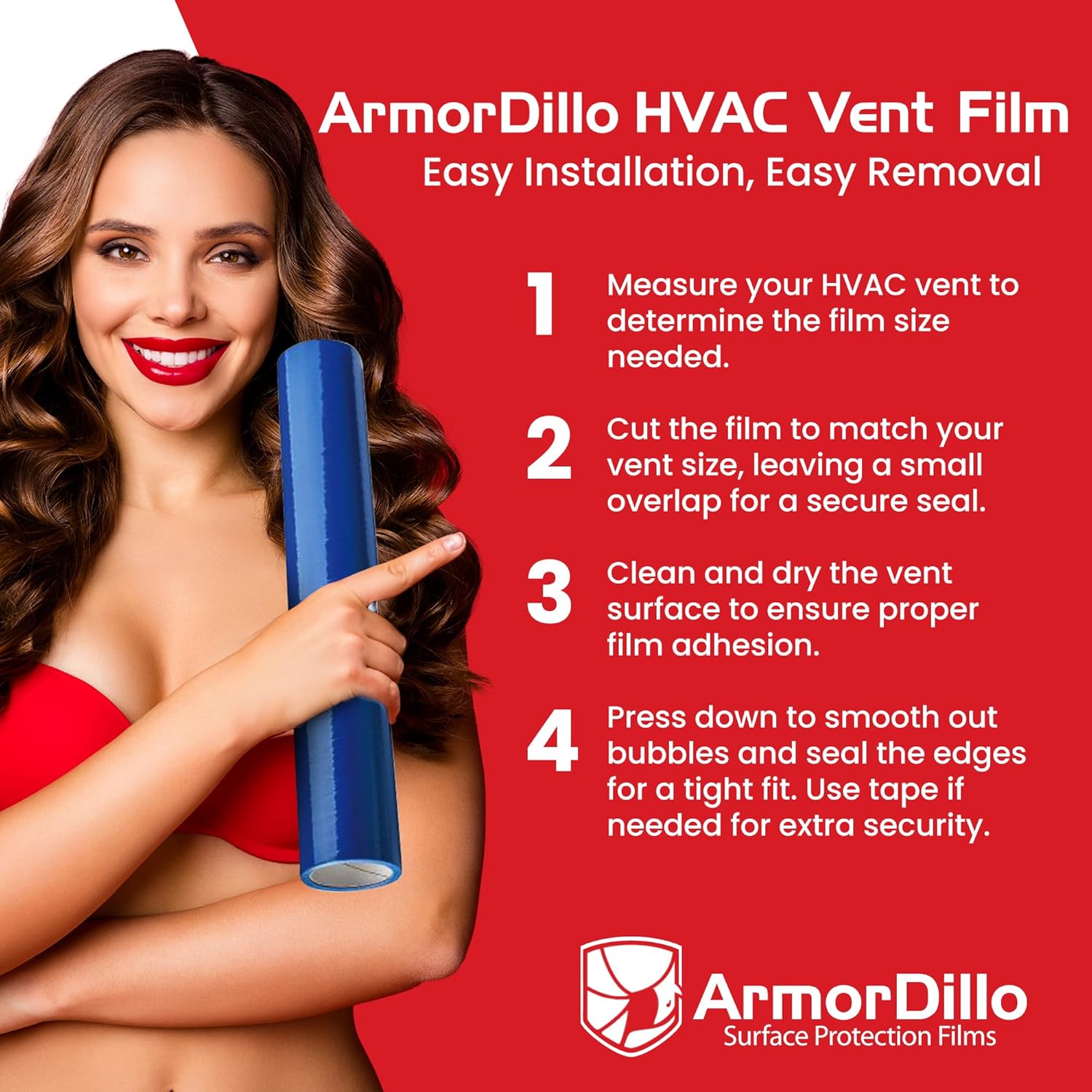 ArmorDillo HVAC Vent Film Duct Masking Tape 12 x 185