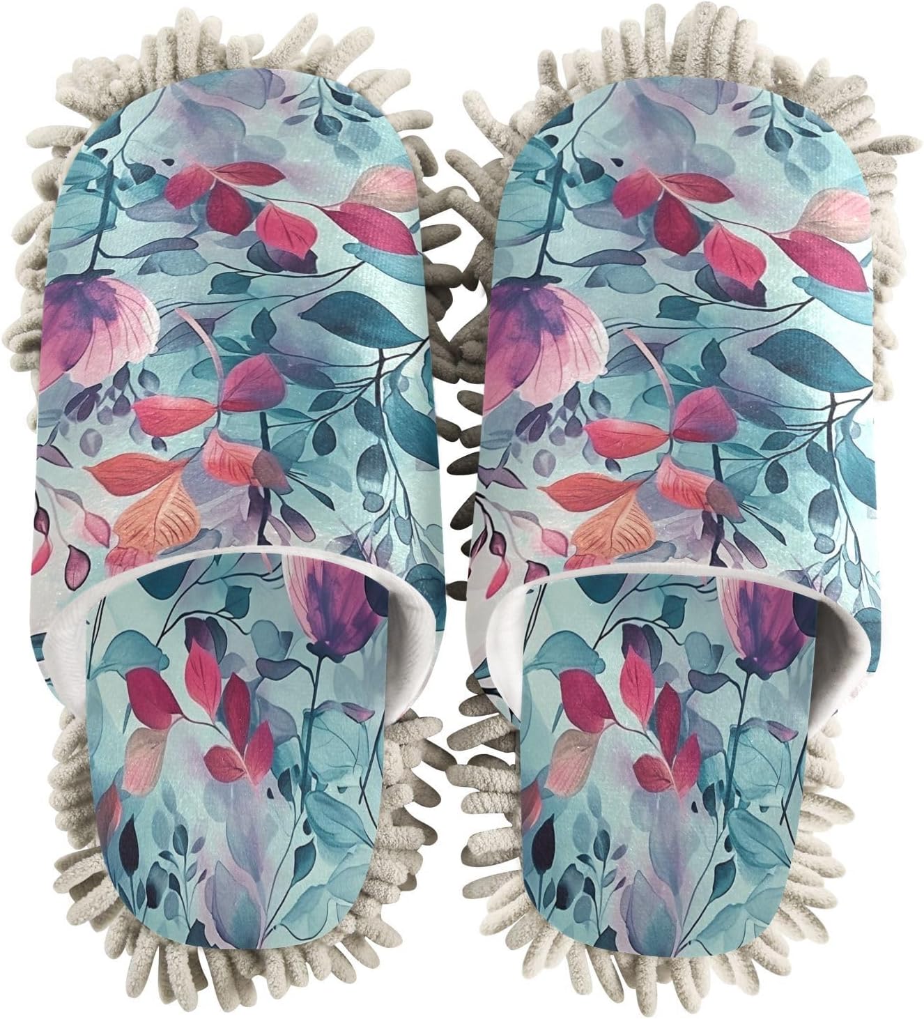 Zhirexin Watercolor Flower Cleaning Slippers 1