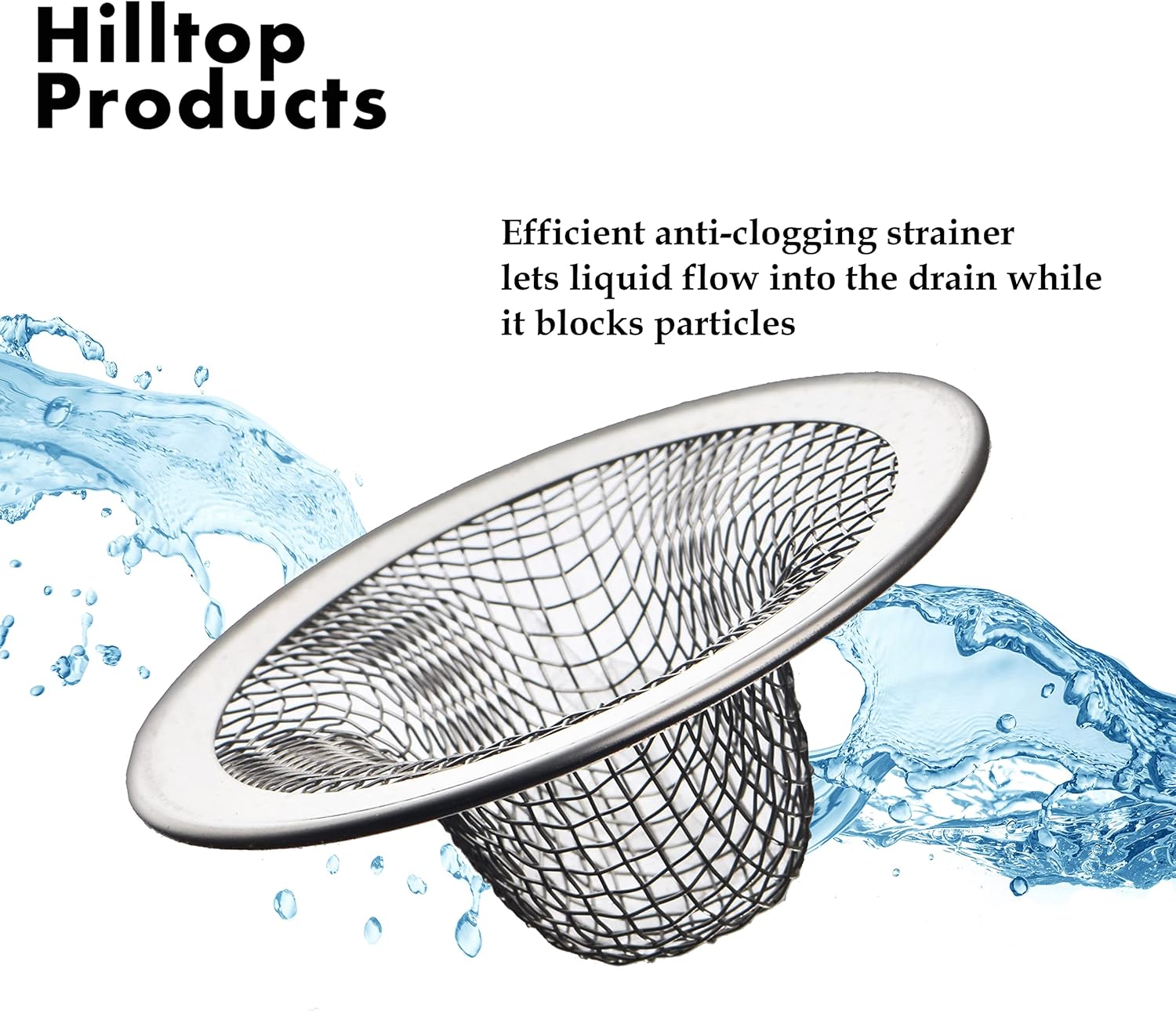 12 Pack Mesh Drain Strainer Hair Catcher for Sinks