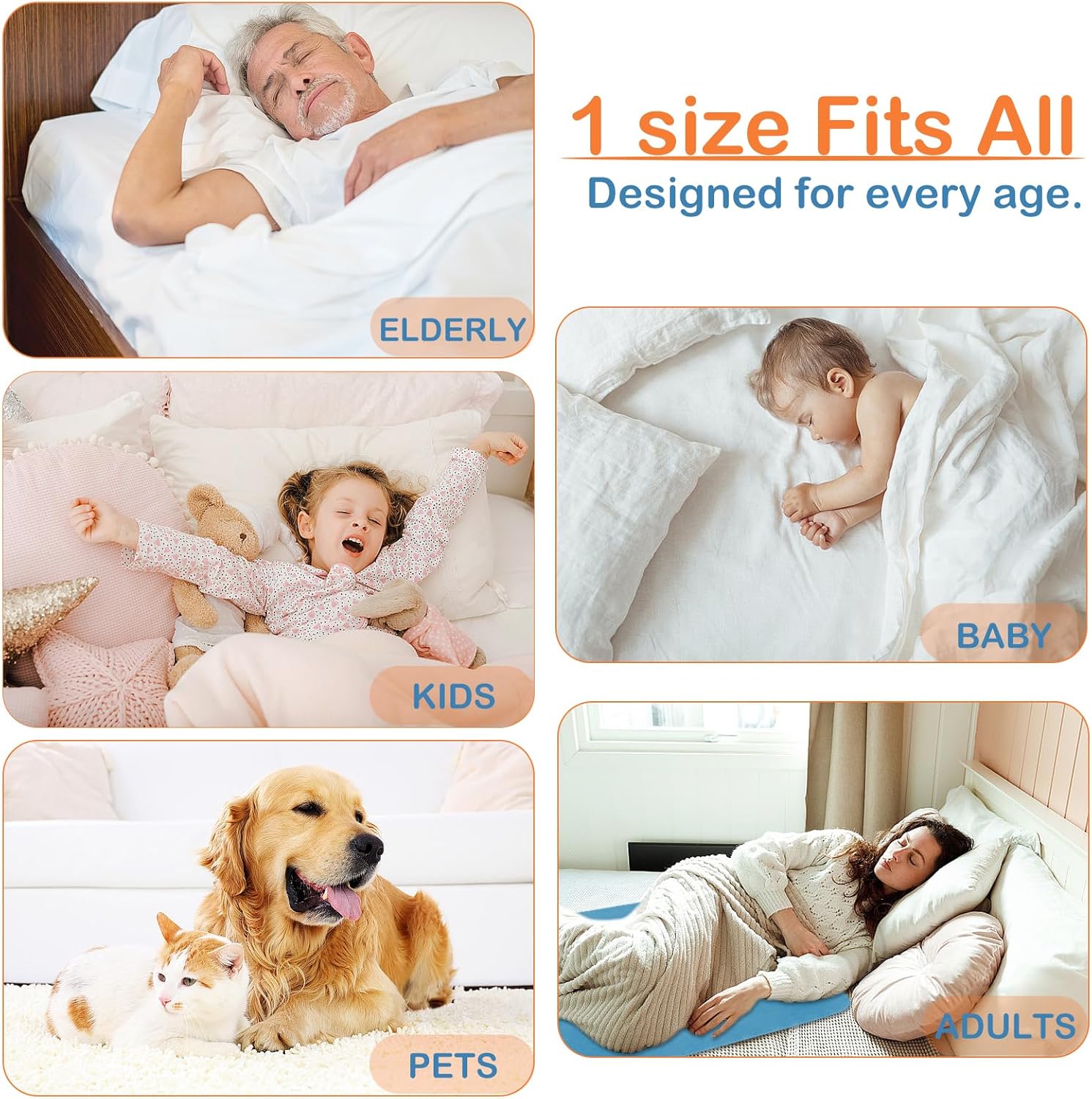 BoxLuote Washable Underpads Reusable for Kids Adults and Pets