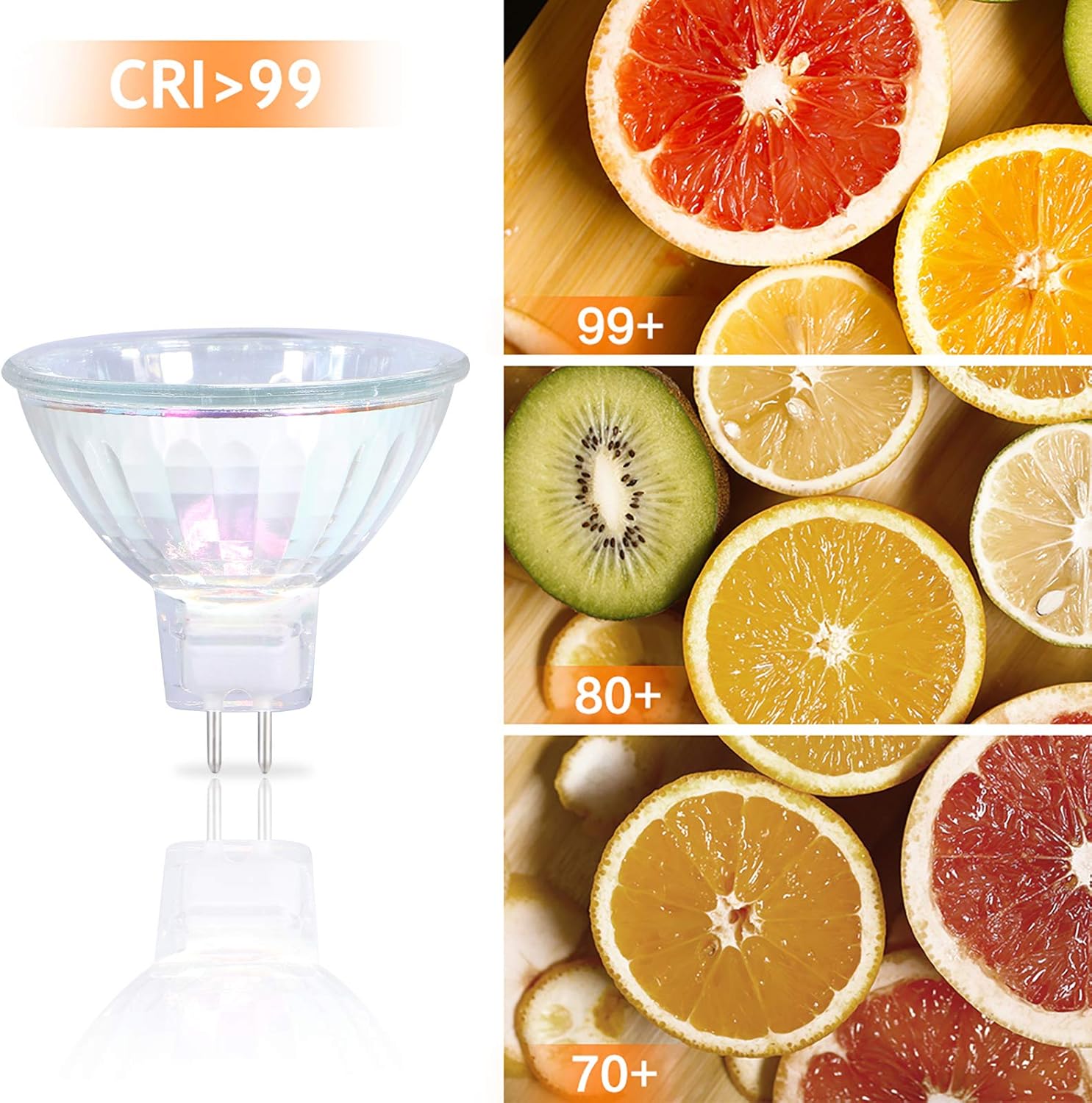 GMY 50W 12V MR16 Halogen Bulbs 6 Pack