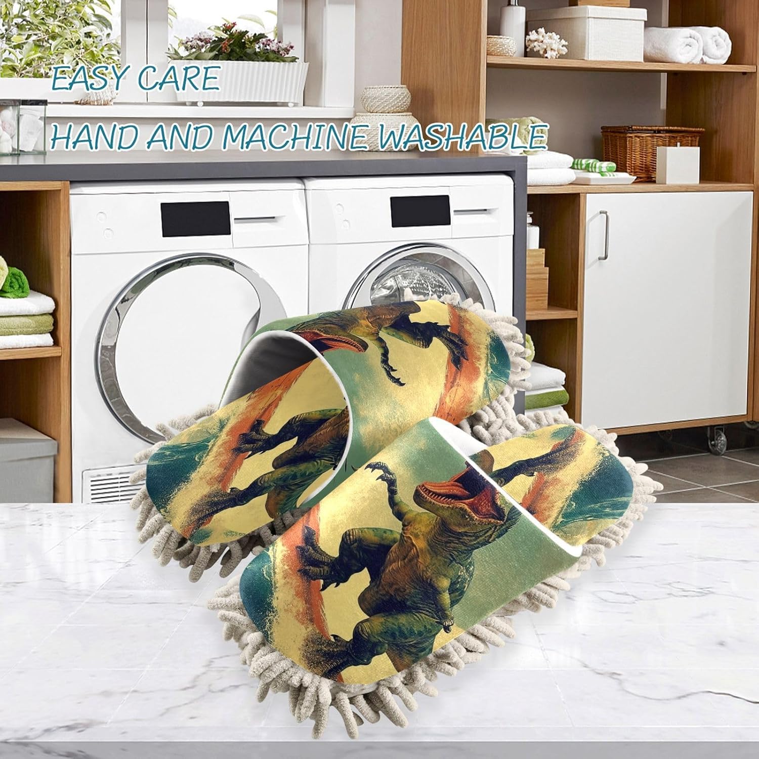 Zhirexin Microfiber Mop Slippers for Home Cleaning 1