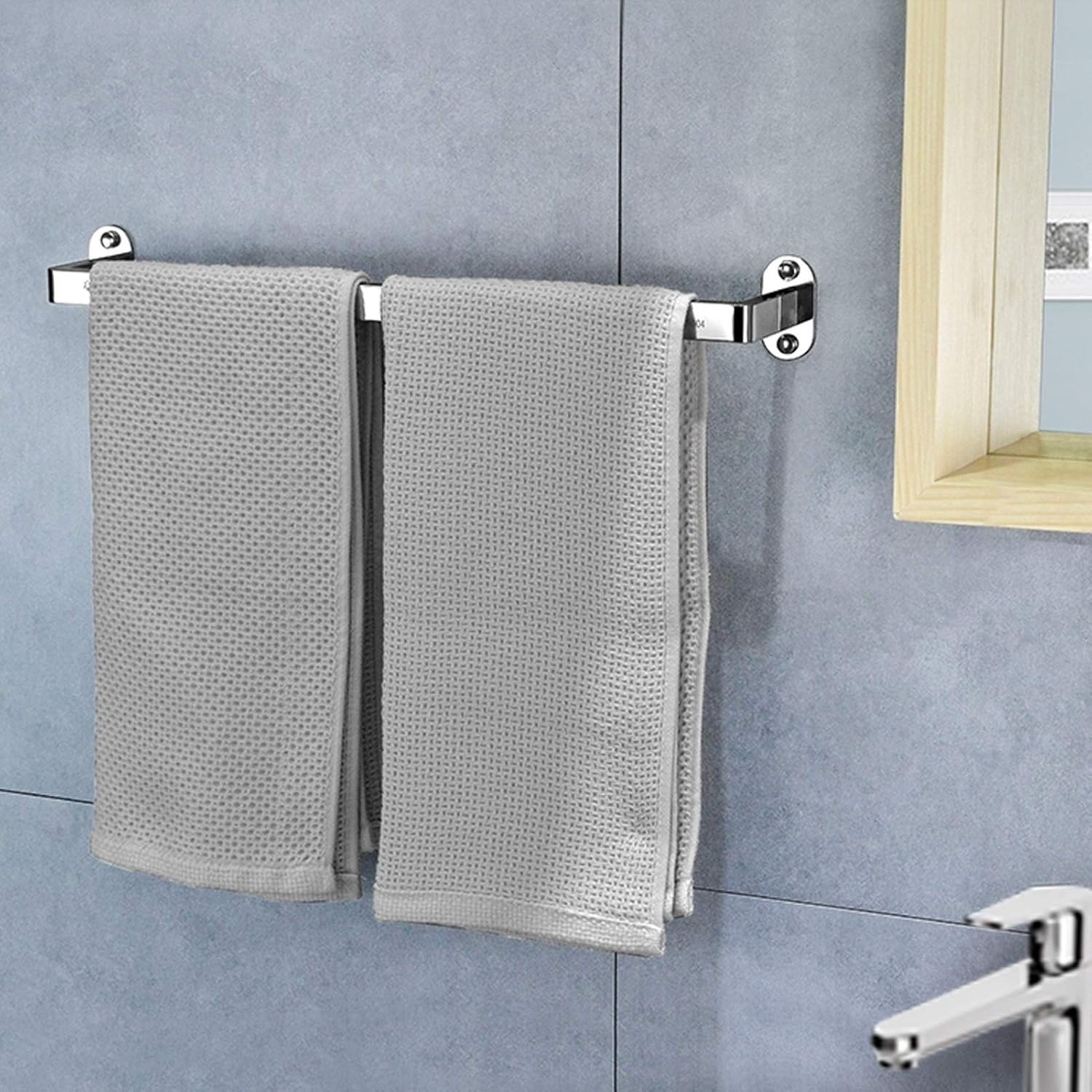 BOCbco Wall Mounted Towel Rail 40-120Cm Stainless Steel