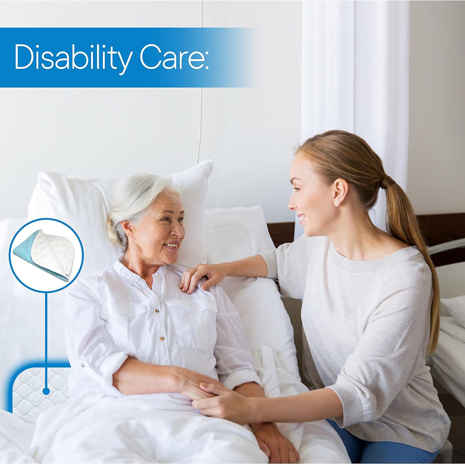 RMS Ultra Soft 4-Layer Reusable Incontinence Bed Pad - 34X72