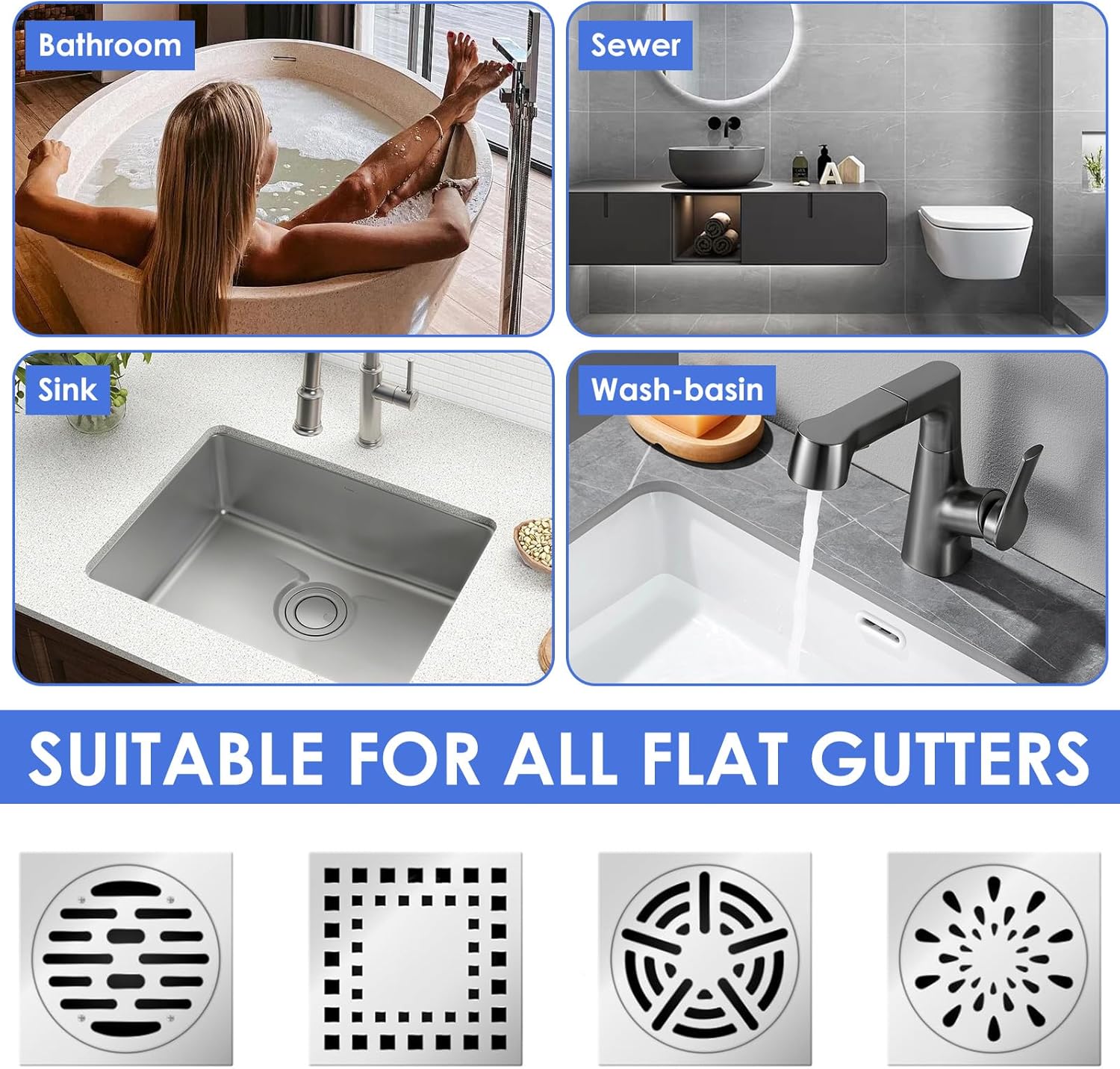 50 Pcs Waterproof Hair Catcher Sticker with Scraper