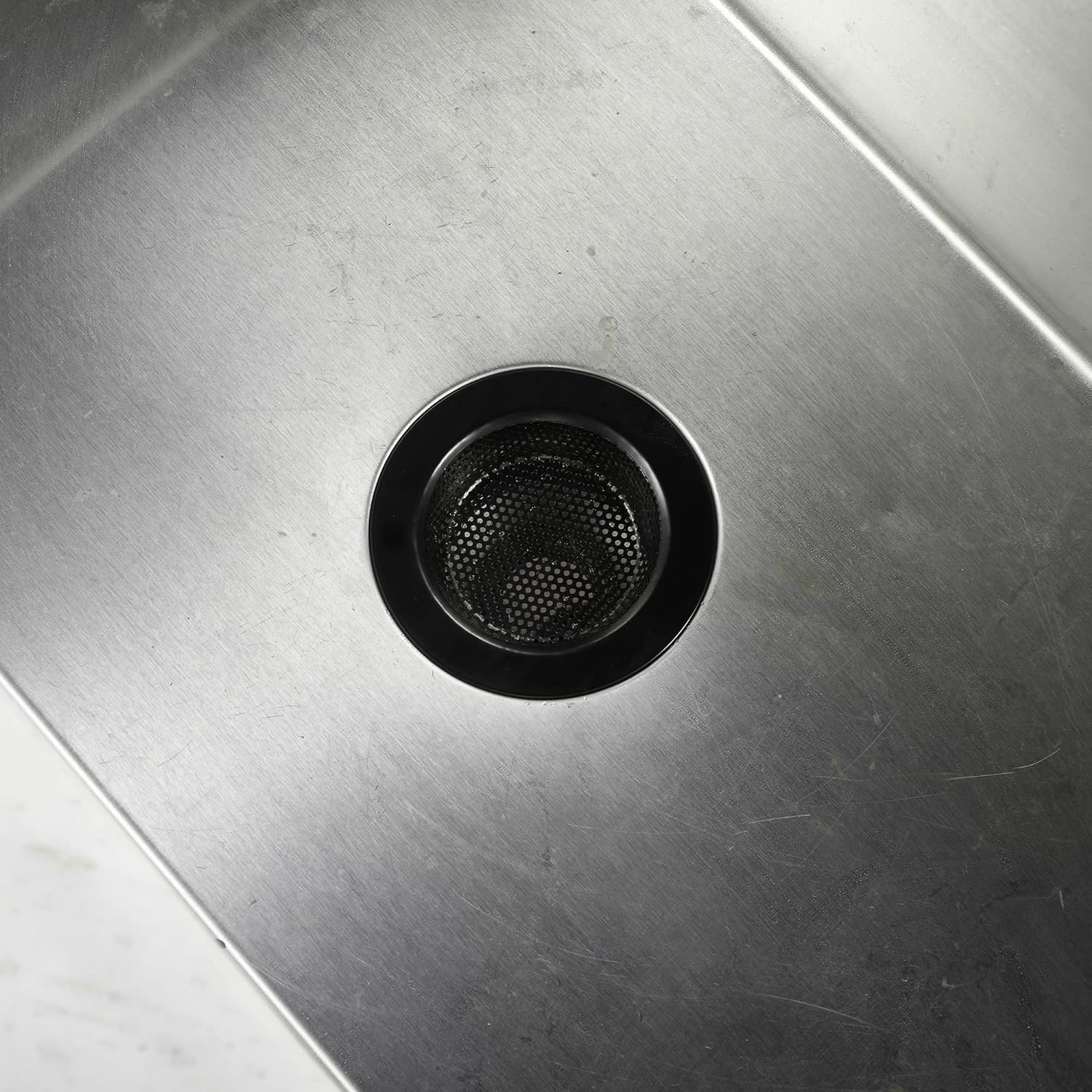 LASSHSWA 2 PCS Matte Black Sink Strainer with Large Rim