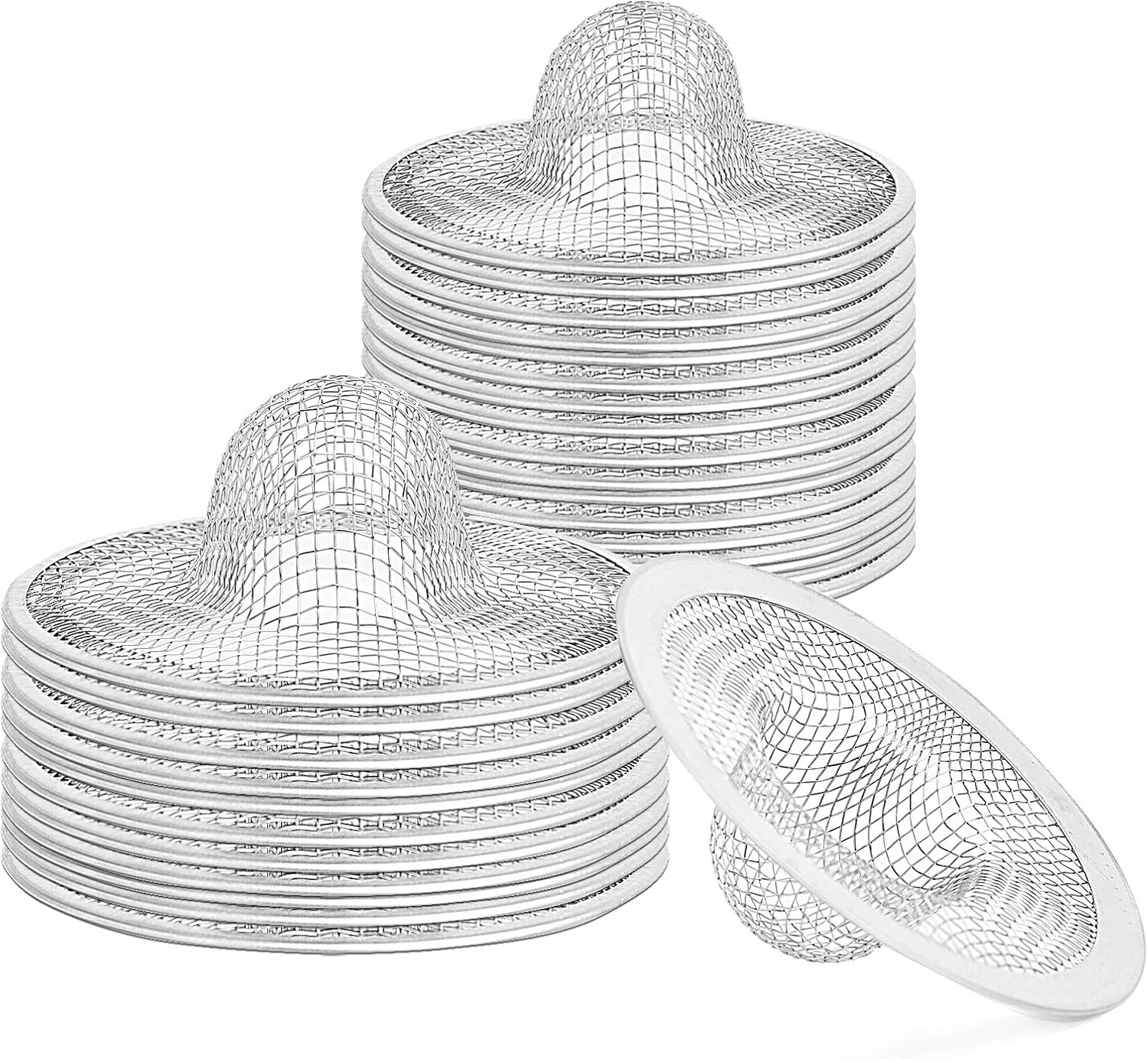 Kingrol 50 Pack Stainless Steel Sink Strainer 2-34 Inch