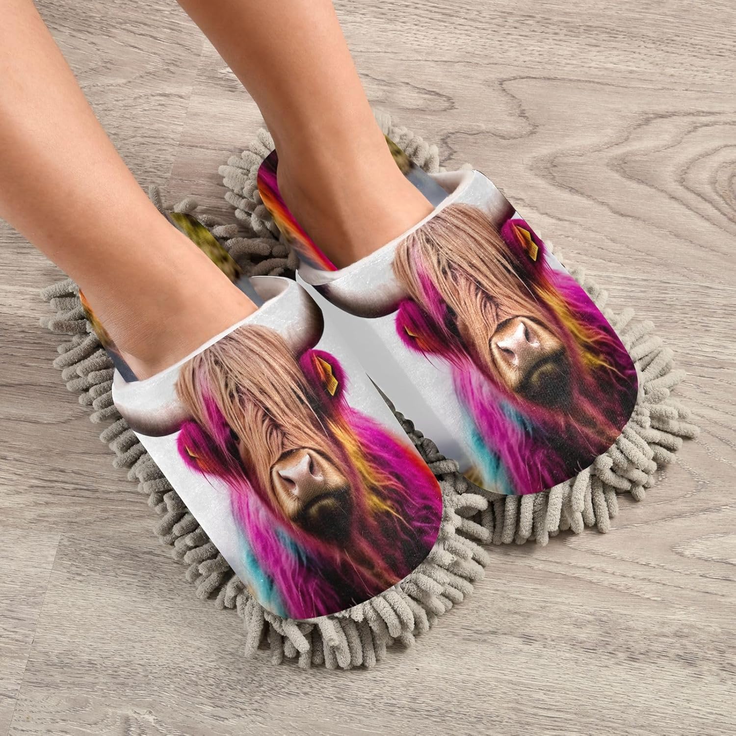 Zhirexin Colored Mopping Slippers Microfiber