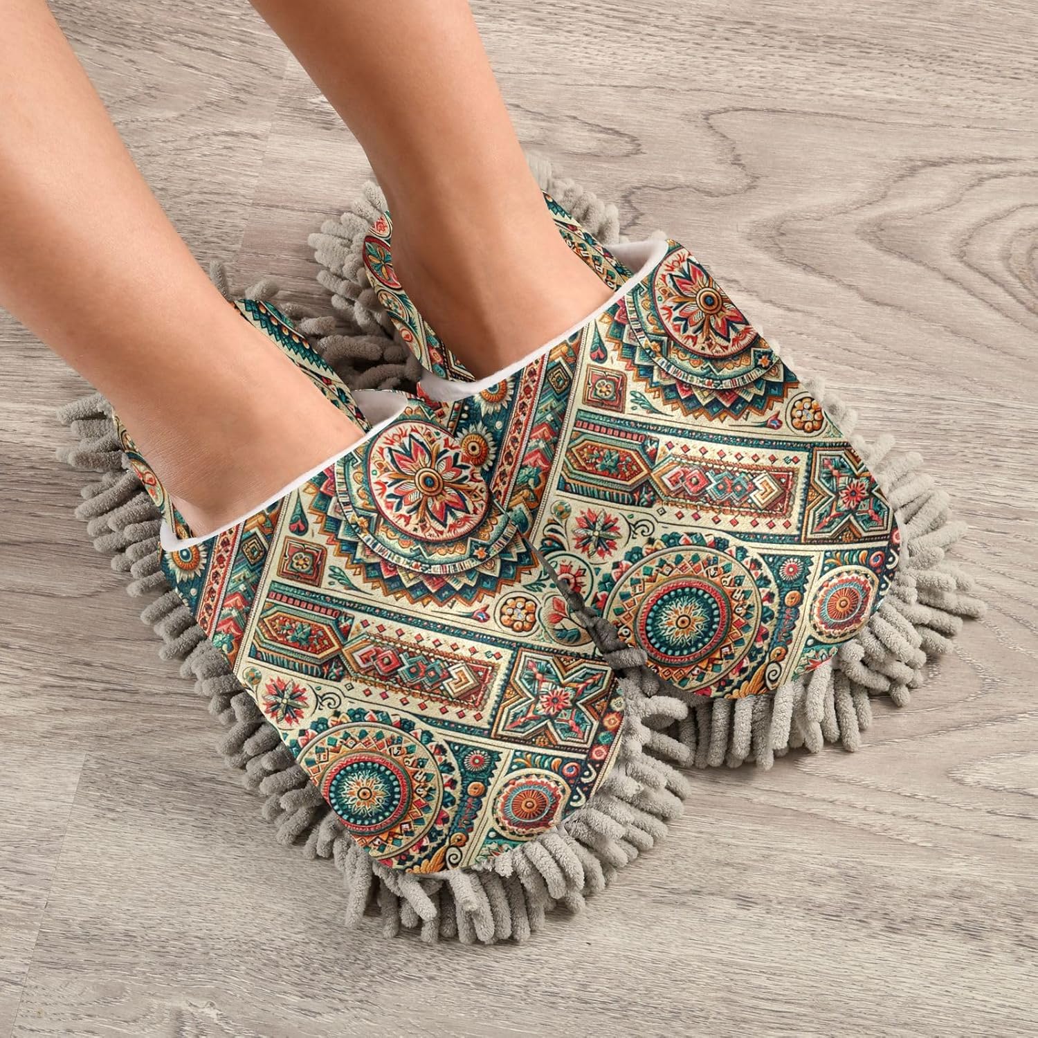 Zhirexin Mandala Pattern Mopping Slippers