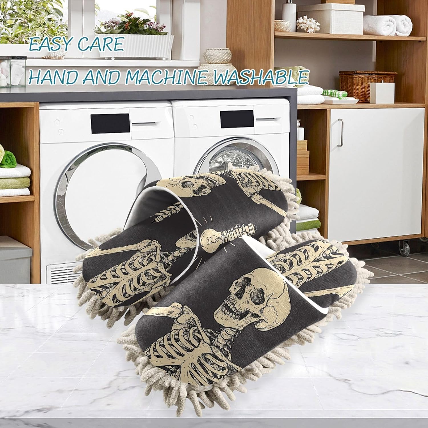 Zhirexin Microfiber Mop Slippers for Kitchen Cleaning 1