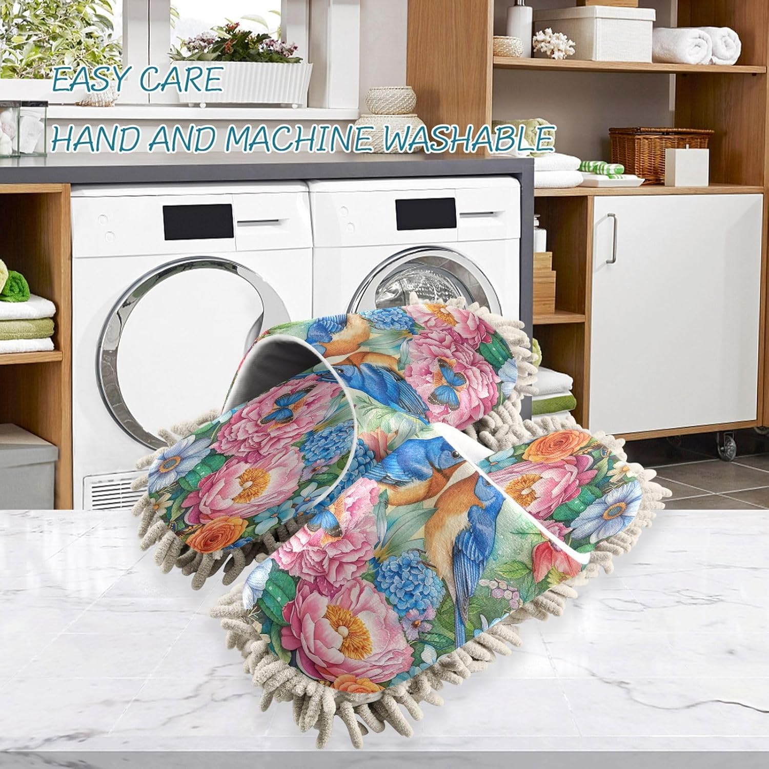 Zhirexin Comfortable Microfiber Cleaning Slippers