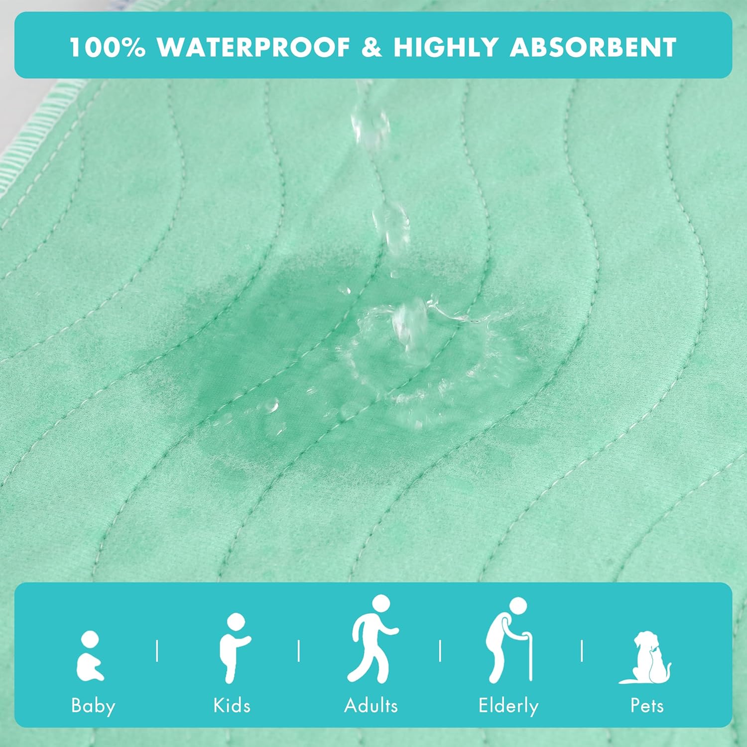 Bunlitent Washable Underpads 36 x 38 4 Pack