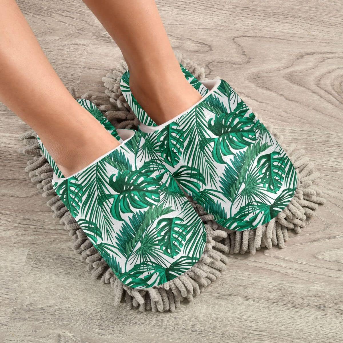 DOMIKING Mop Slippers with Microfiber Sole for Cleaning 1