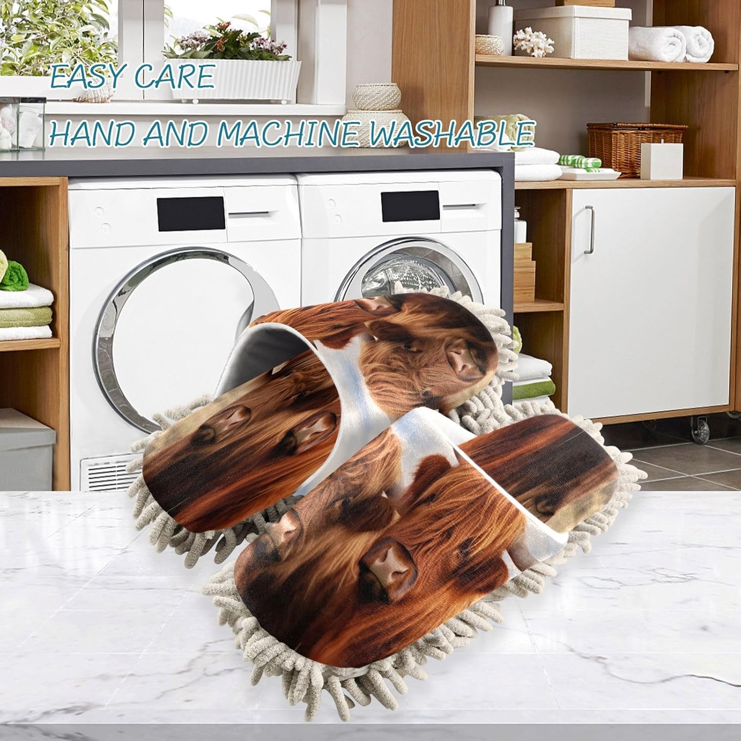 Zhirexin High Absorbency Mopping Slippers