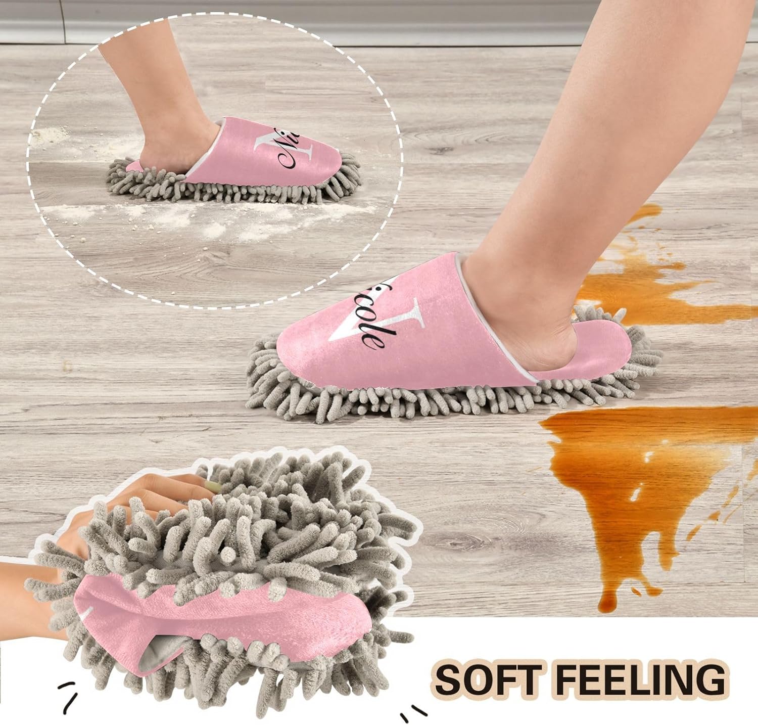 RunningBear Custom Mop Slippers for Floor Cleaning 1