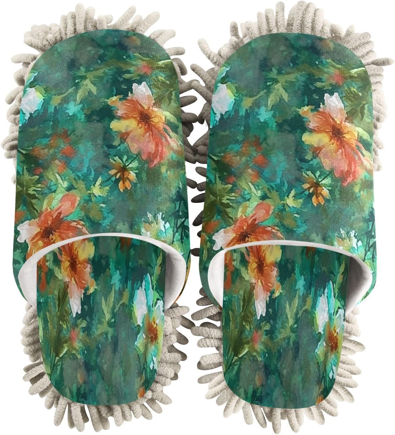 Zhirexin Cleaning Slippers with Microfiber Mop Pads