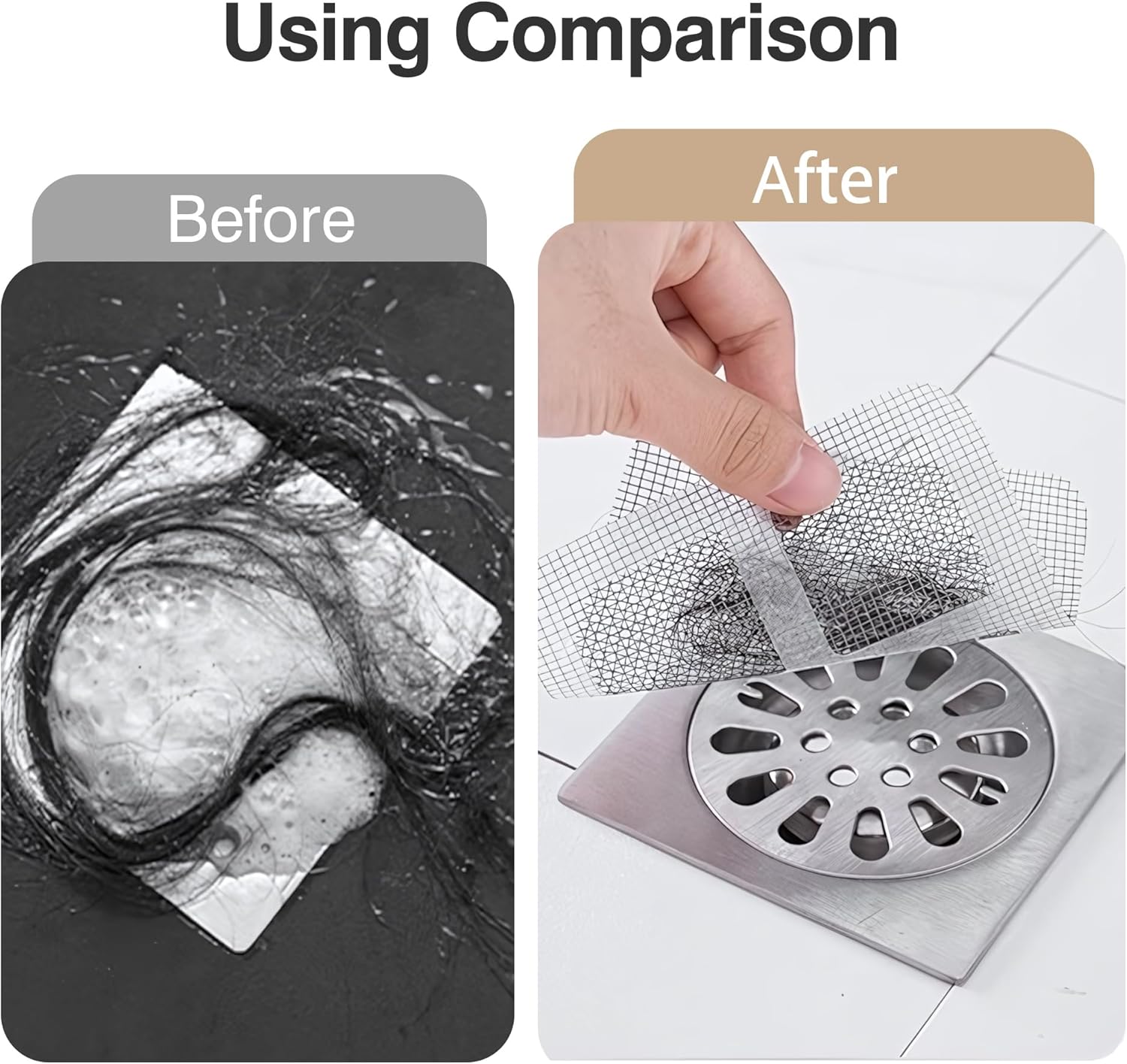 JESOT 12 Pcs Disposable Shower Hair Catcher Stickers