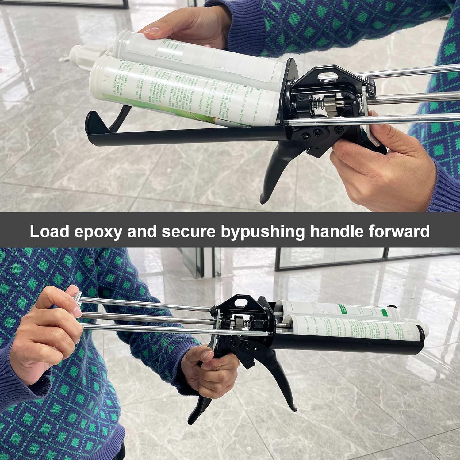 Dual Cartridge Epoxy Gun 600 mL 281 Thrust Ratio