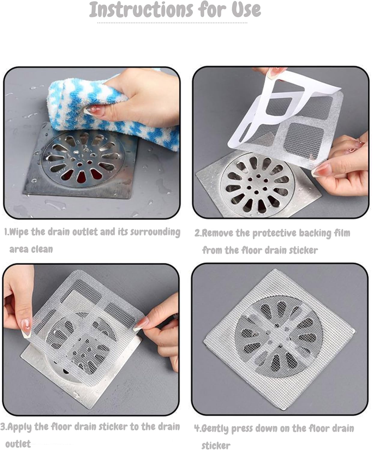 25pcs 4 X 4 Disposable Shower Drain Cover