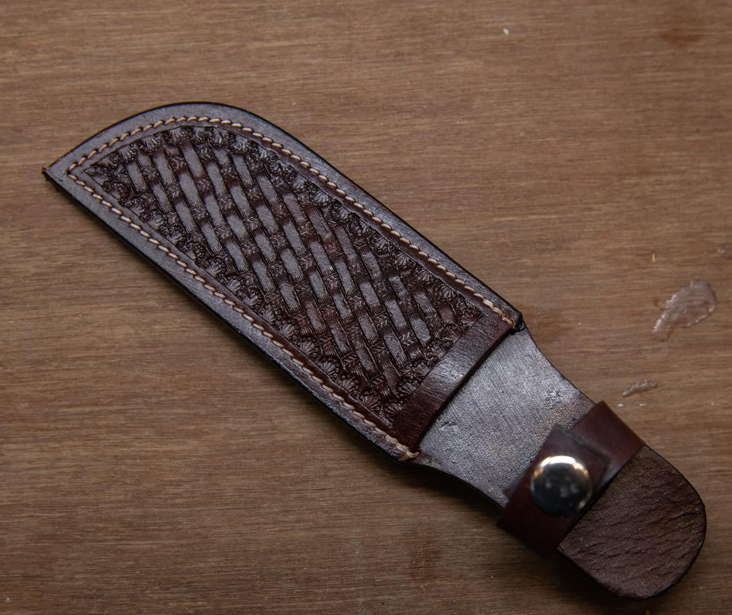Hulara Handmade Leather Knife Sheath with Belt Loop