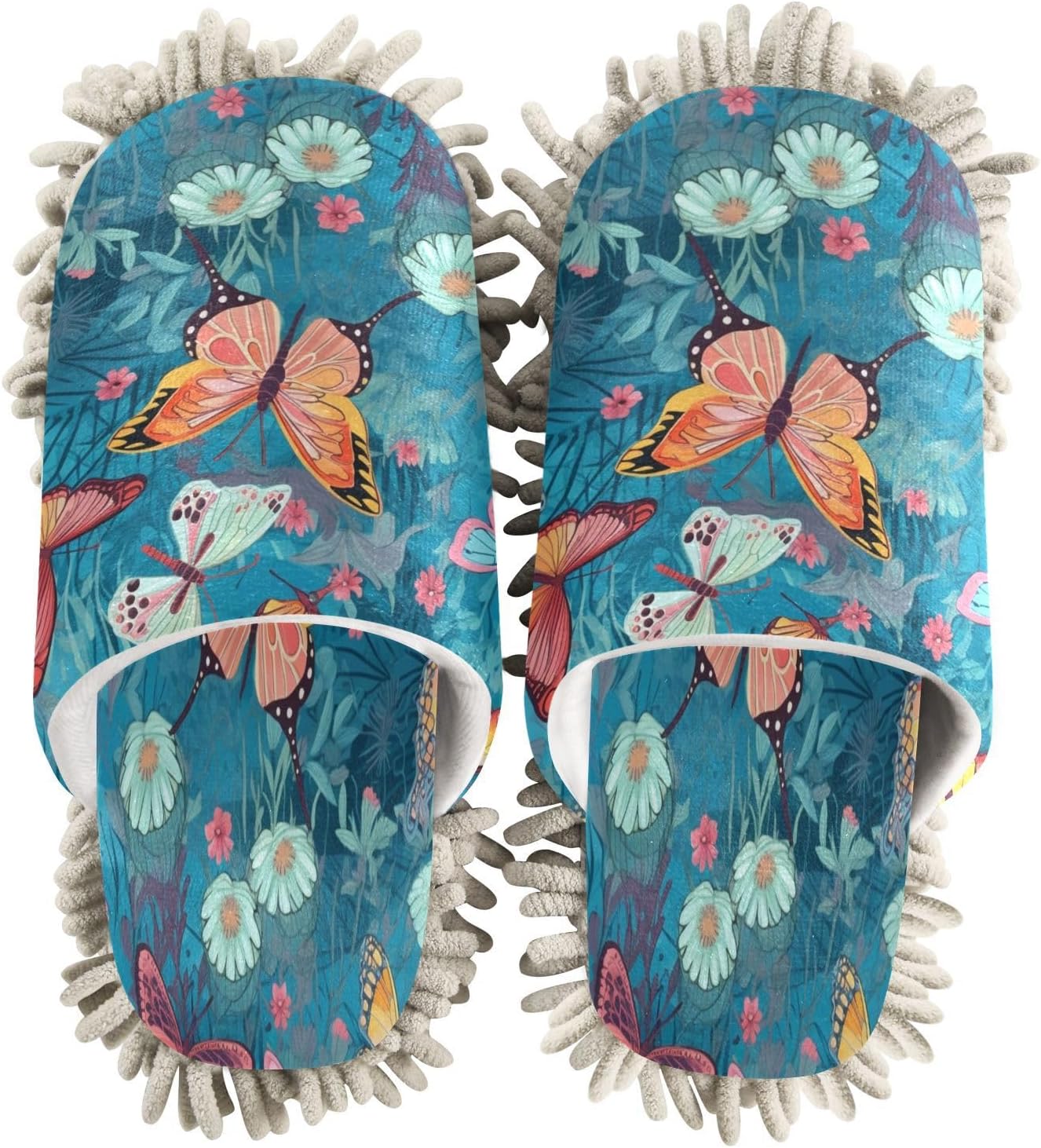 Zhirexin Butterfly Cleaning Slippers for House Floor