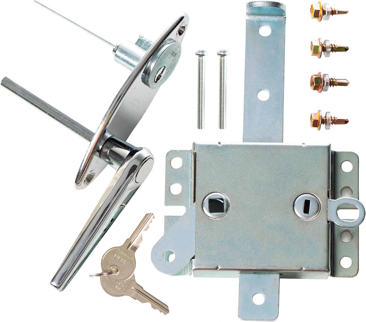 Granatan Garage Door Lock Kit with L-Handle and Slide Latch Mechanism