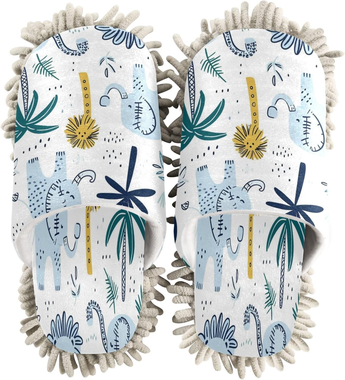 Zhirexin Cartoon Elephant Mop Slippers - Washable Comfortable