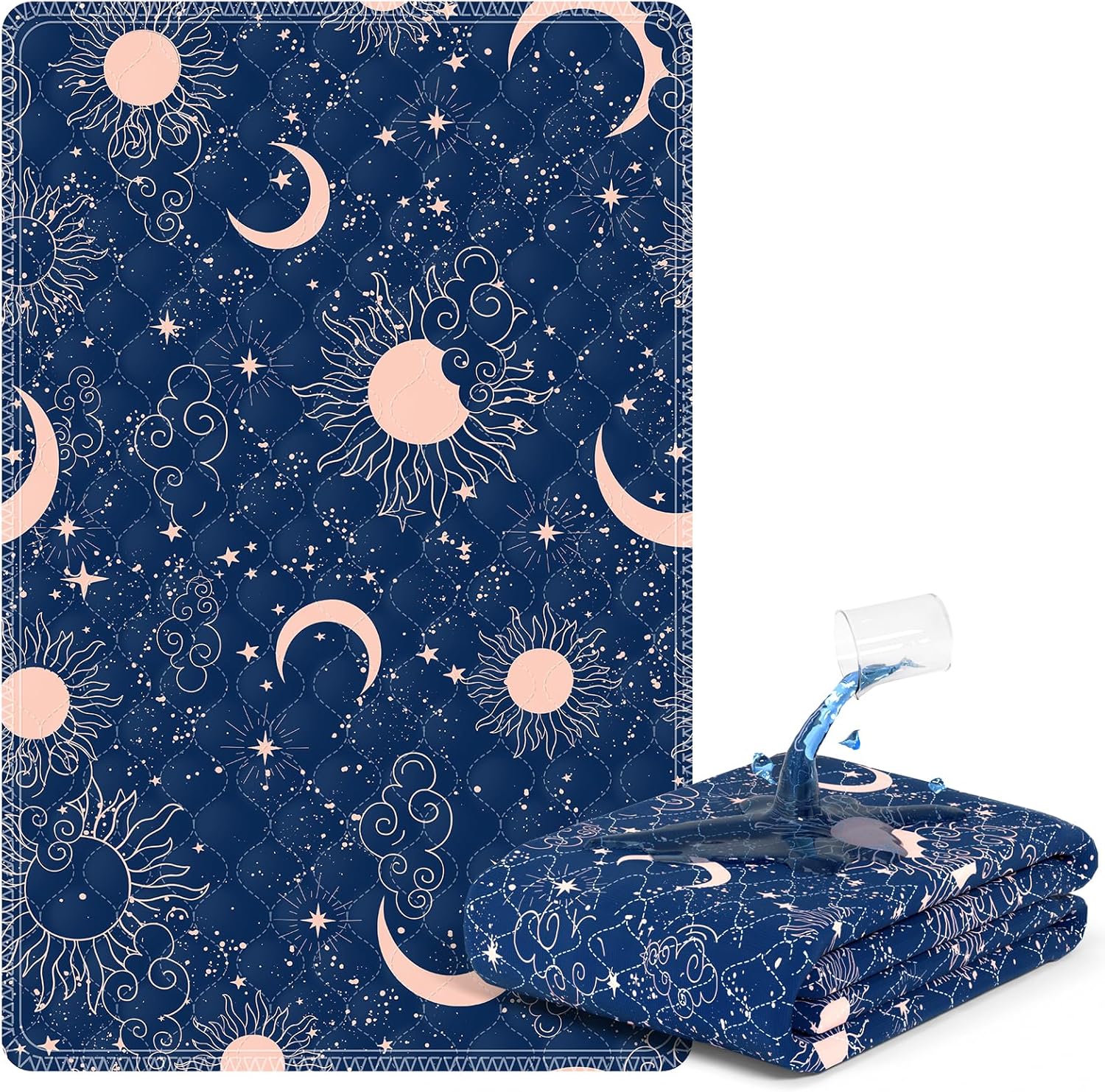 MILDPLUS Washable Bed Pads 34X52 Reusable Underpads with Printed Design