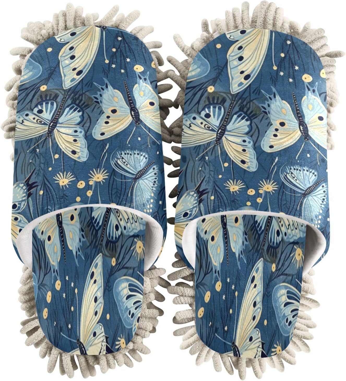 Zhirexin Butterfly Microfiber Mop Slippers