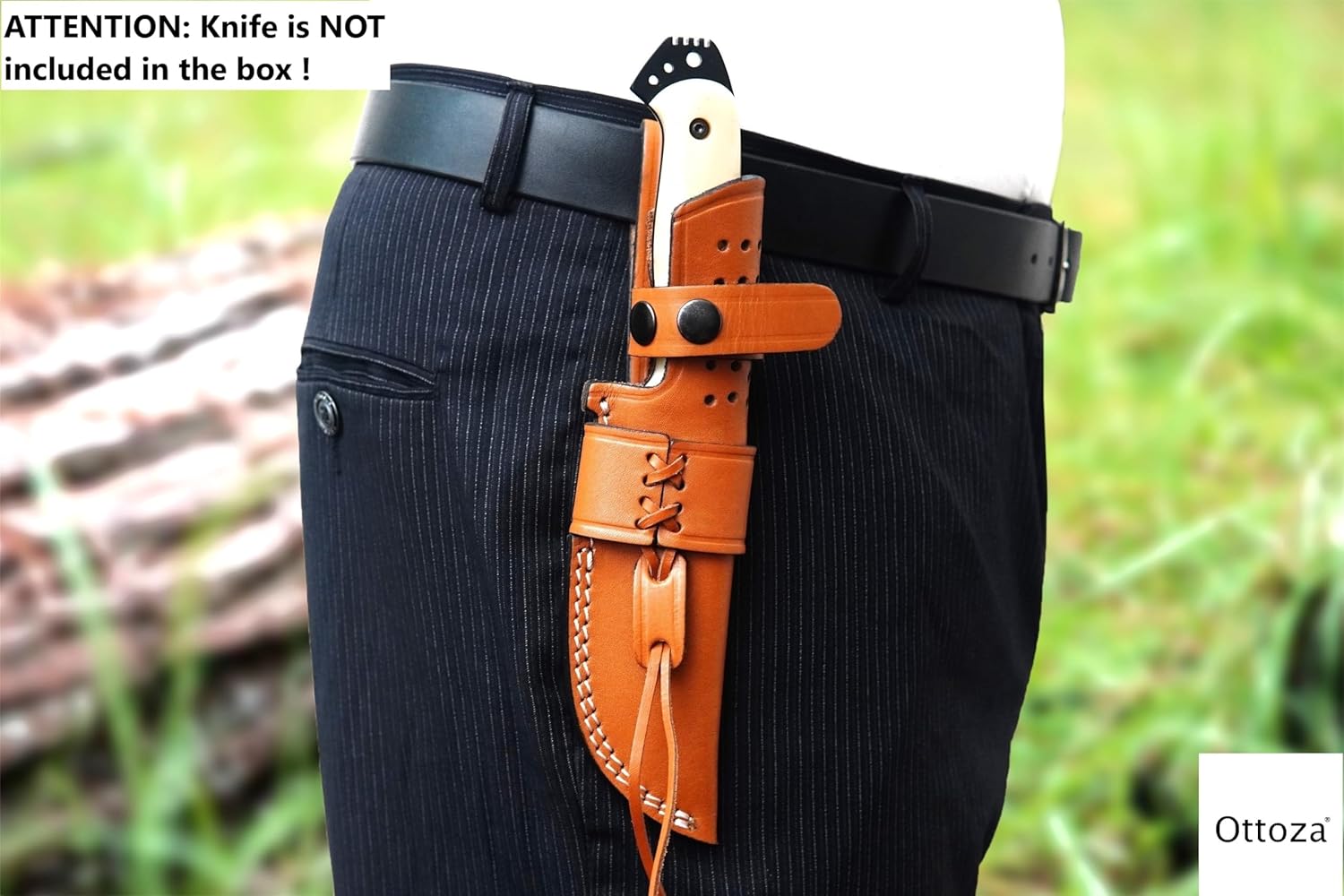 Ottoza Premium Top Grain Leather Knife Sheath for Belt 1