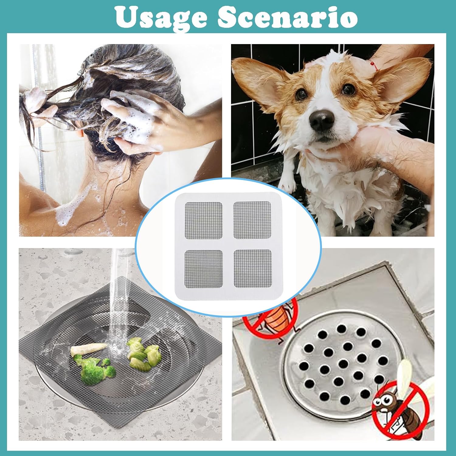 35 pcs Disposable Shower Drain Hair Catcher with Waterproof Glue