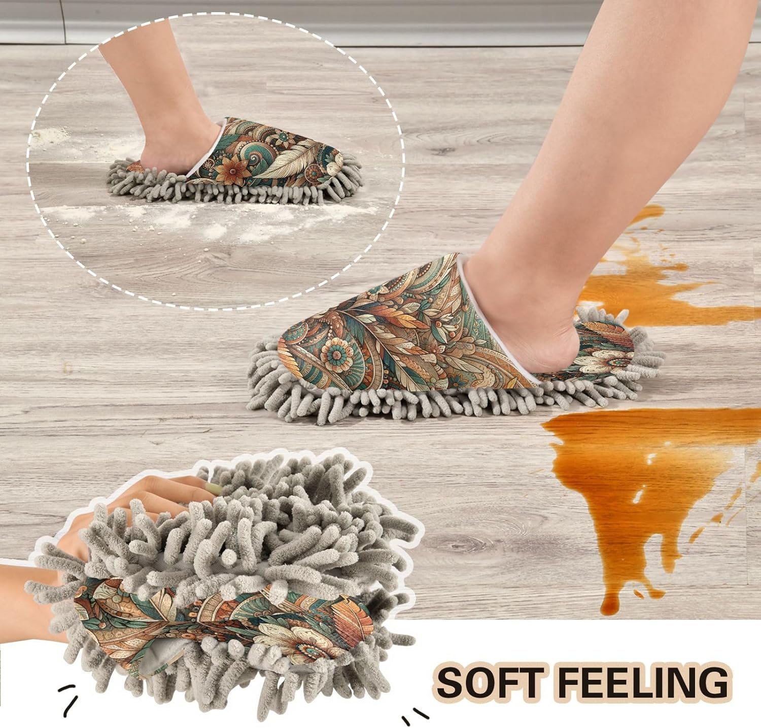 Zhirexin Mandala Pattern Mopping Slippers 1