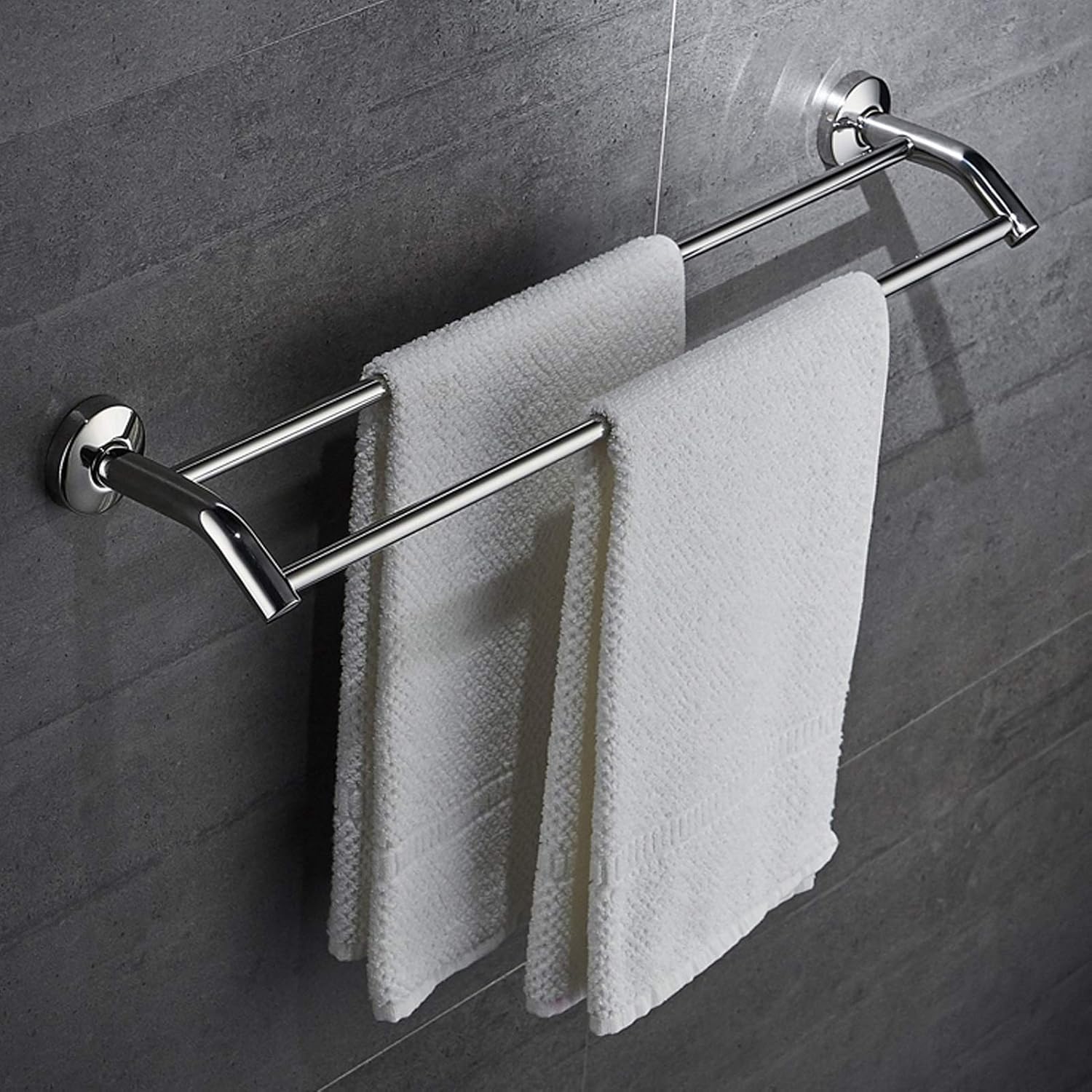 BOCbco Double Towel Rail 30cm Stainless Steel Bathroom Holder