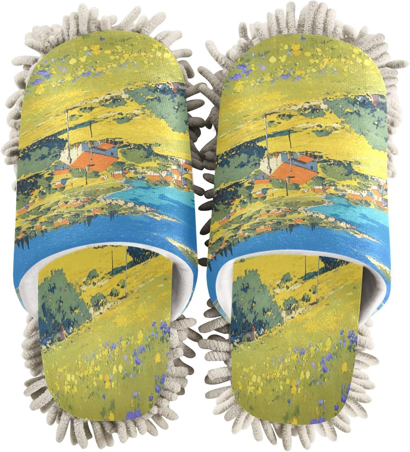 Zhirexin Cartoon Farm Village Cleaning Slippers