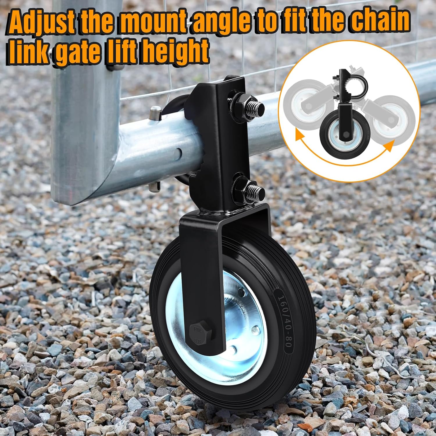 MOFEEZ Gate Wheel Set of 2 for Metal Swing Gates