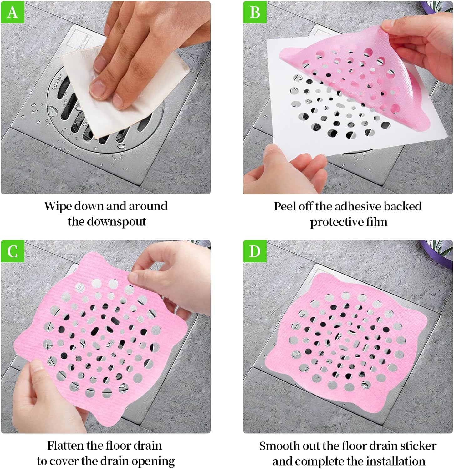 40PCS HUIKANGSHENG Disposable Hair Catcher Sticker
