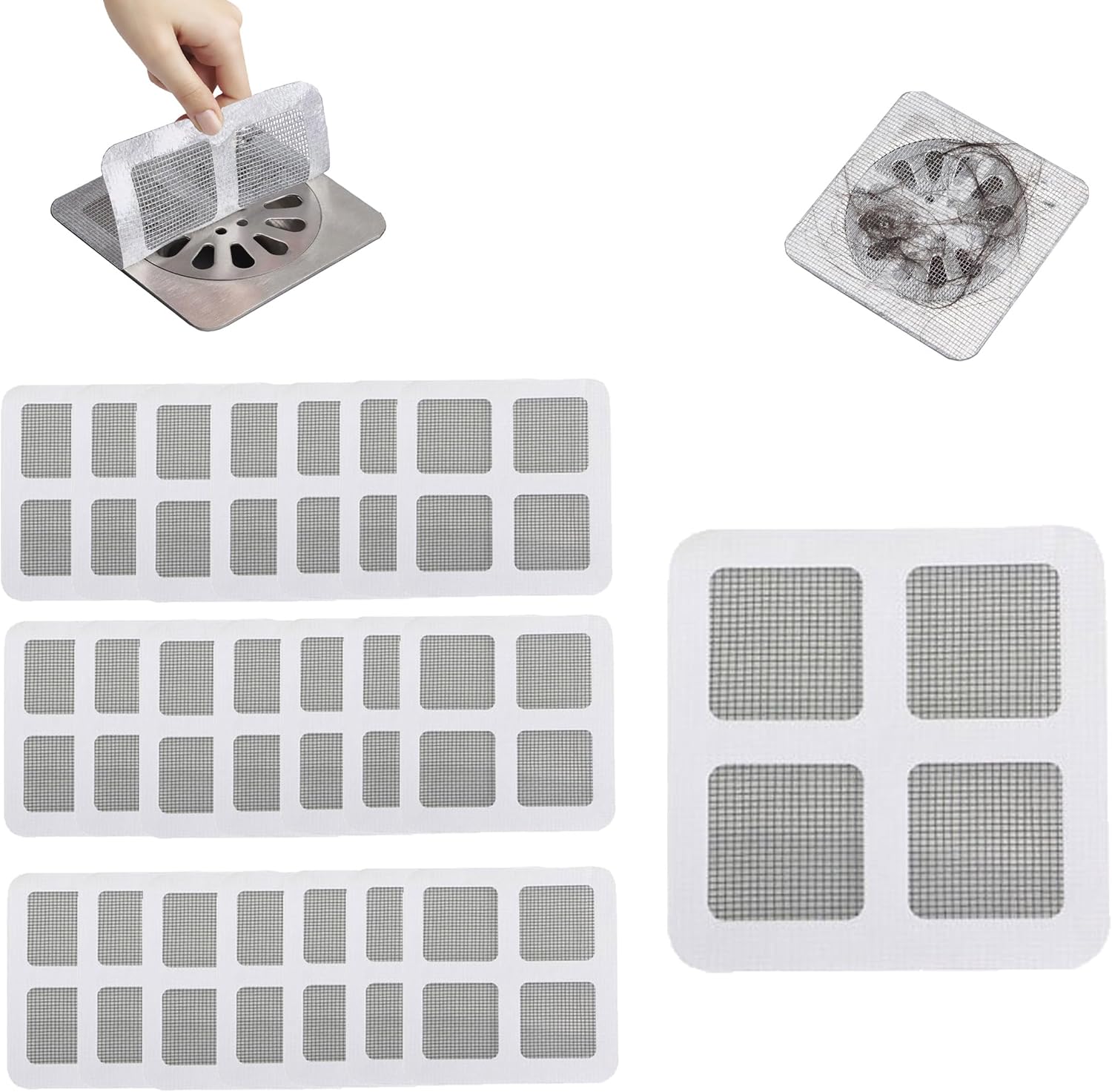 25pcs 4 X 4 Disposable Shower Drain Cover