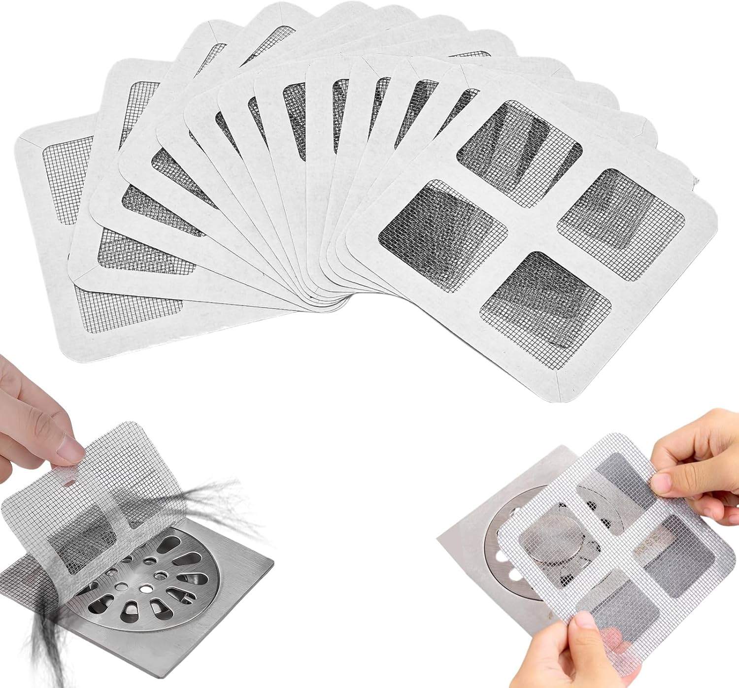50Pcs Disposable Hair Catcher for Shower Drain Bathroom Kitchen Use