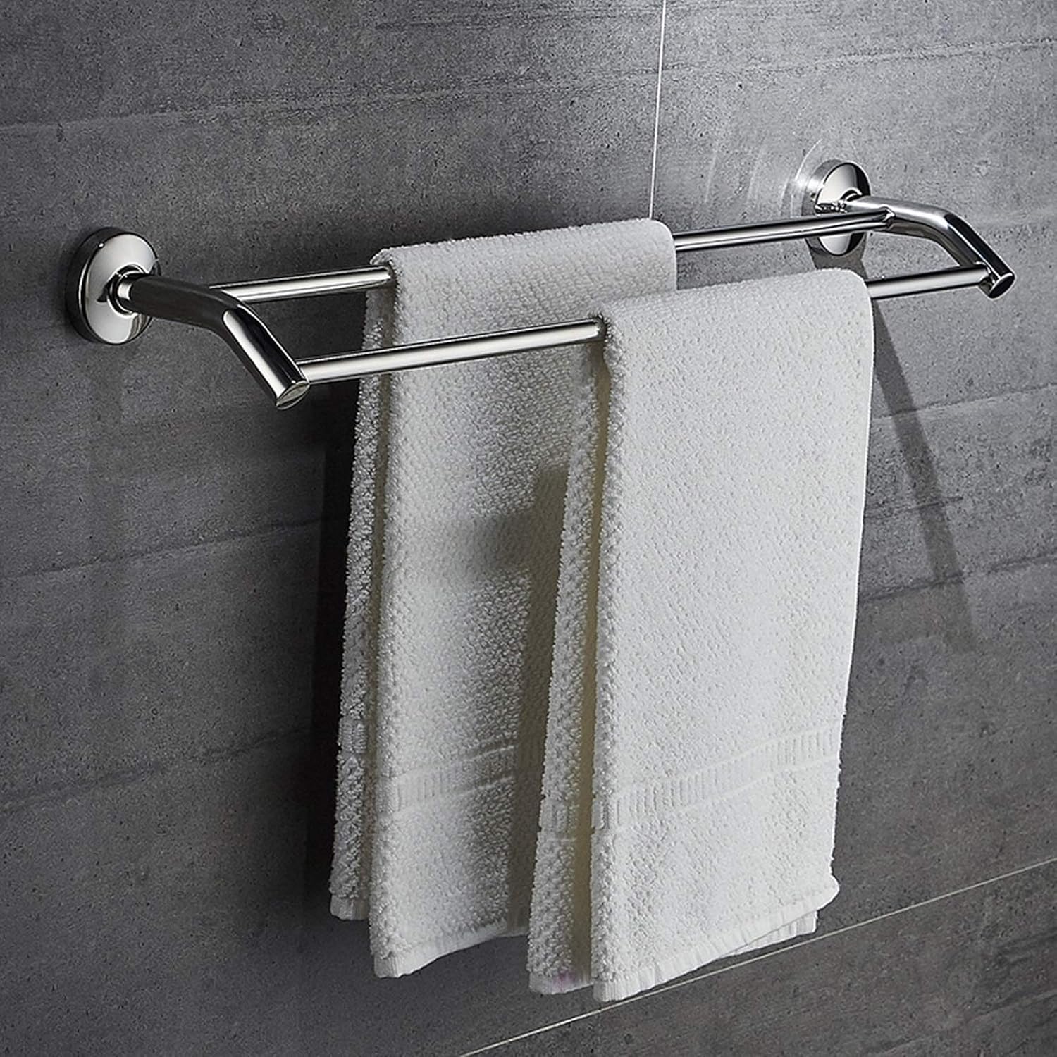 Stainless Steel Towel Rail Double Rod 30Cm Wall Mounted