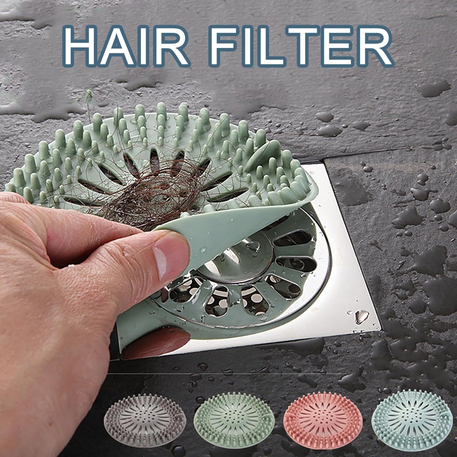 Durable Silicone Hair Catcher for Shower and Drain