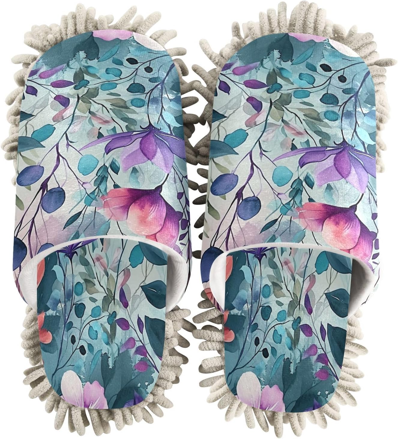 Zhirexin Watercolor Flower Cleaning Slippers