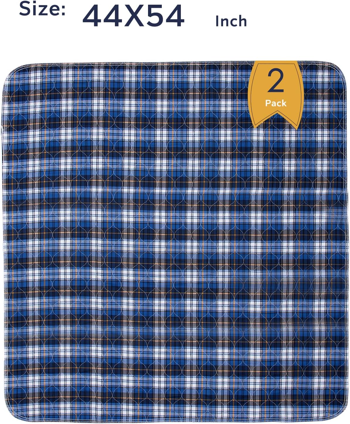 Brosive Non-Slip Washable Bed Pads for Incontinence 2 Pack