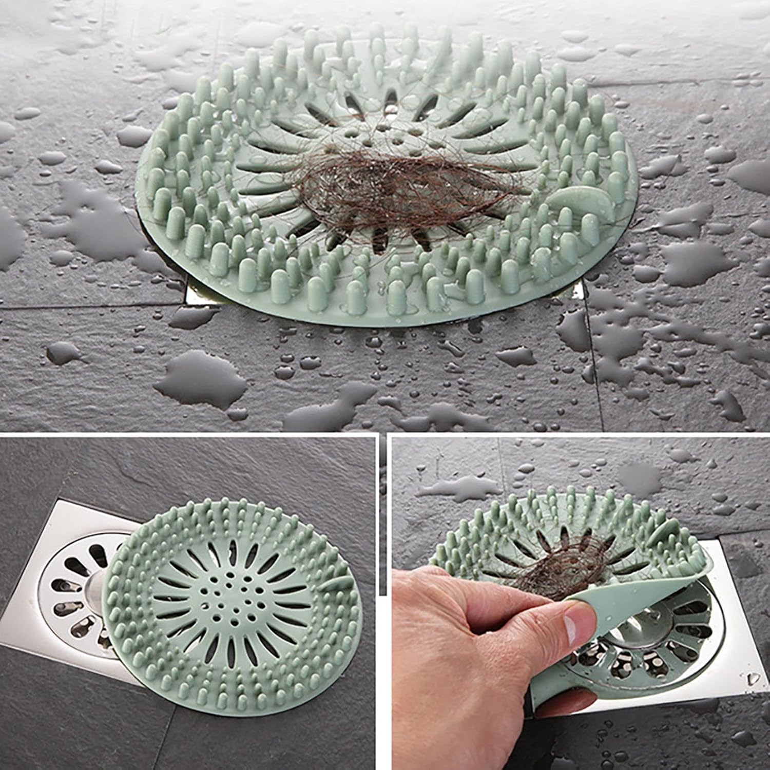 Durable Silicone Hair Catcher for Shower and Drain