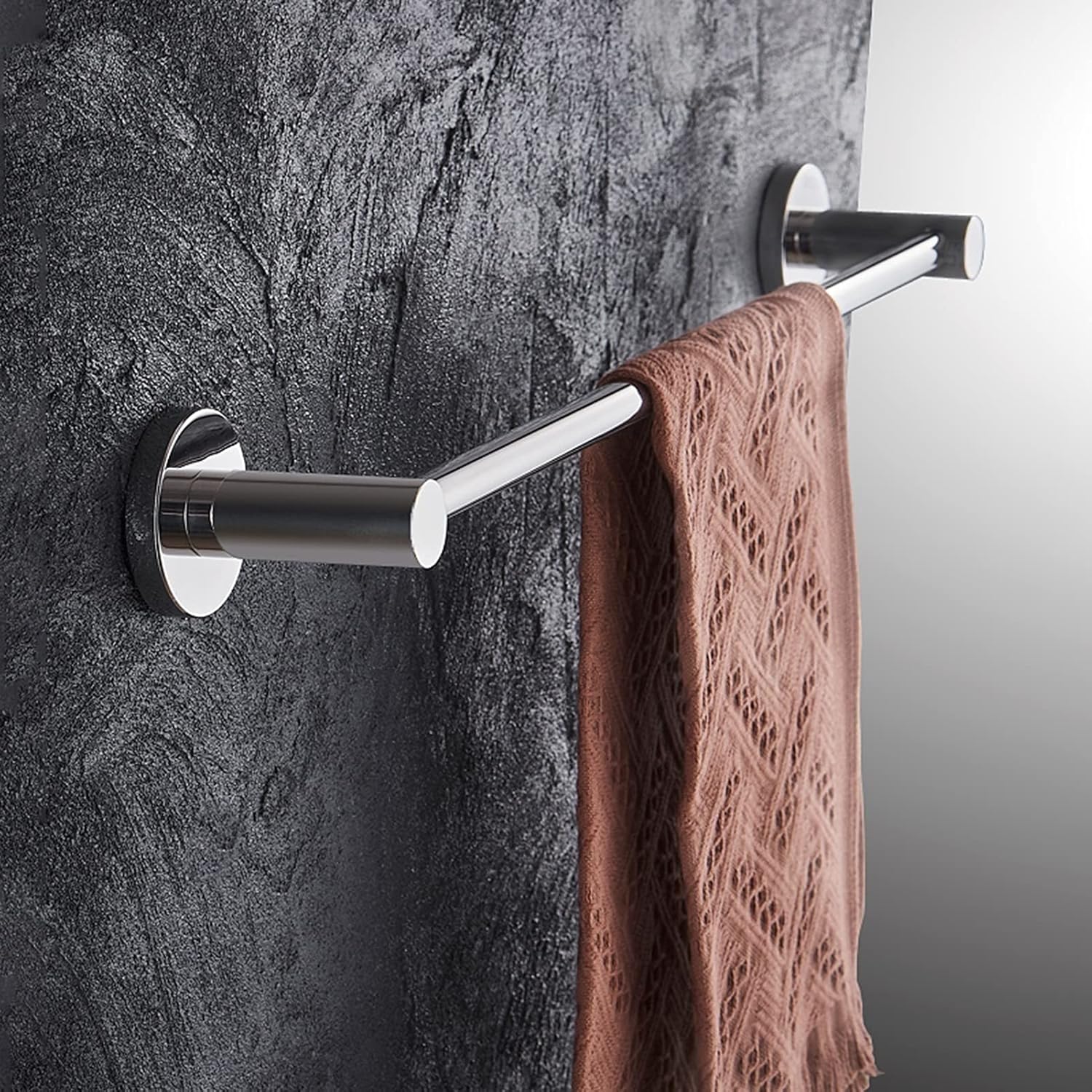 TiStm Towel Rack 30Cm Polished Silver Wall Mount