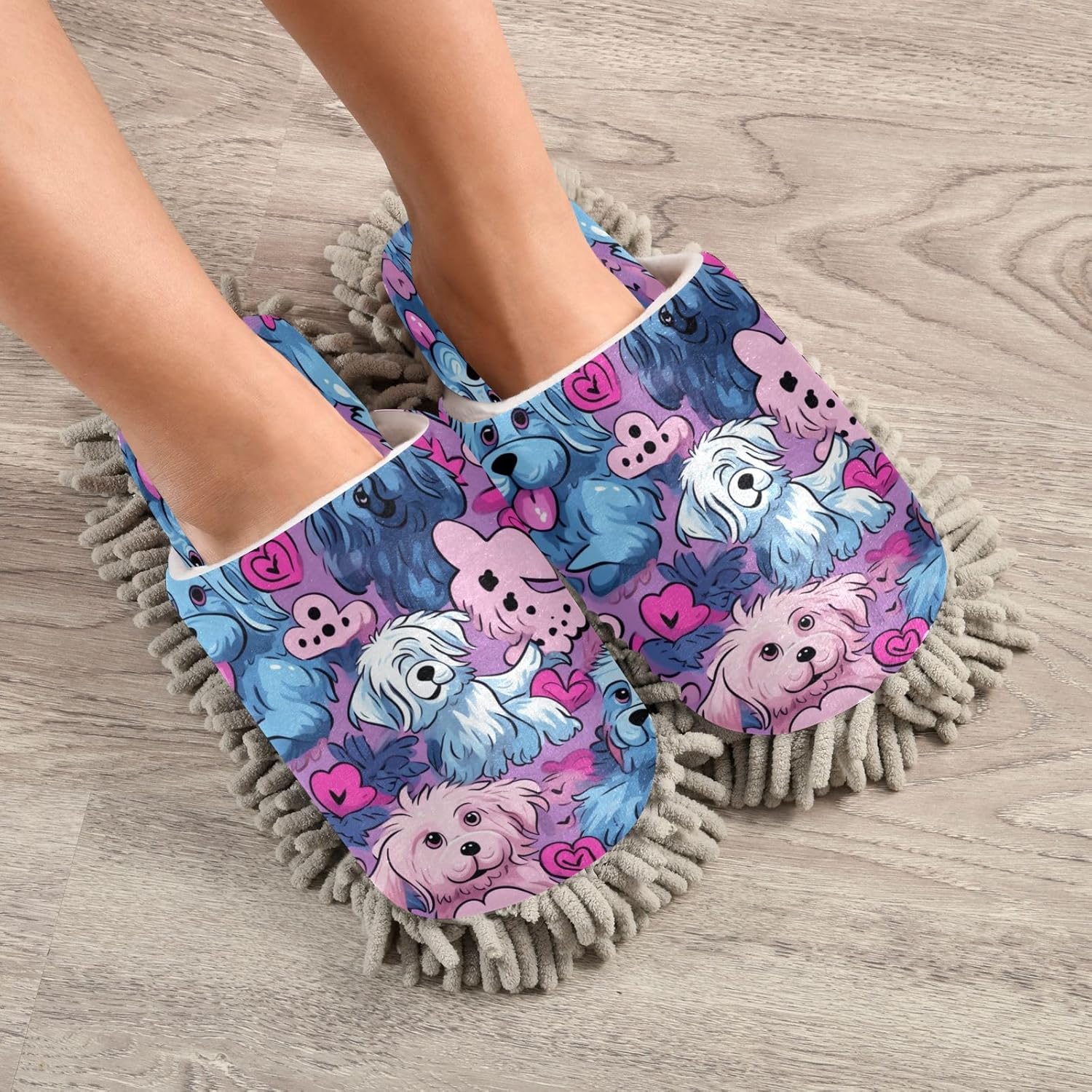 Zhirexin Mop Slippers for Home Cleaning with Microfiber Comfort